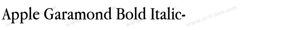 Apple Garamond Bold Italic字体转换